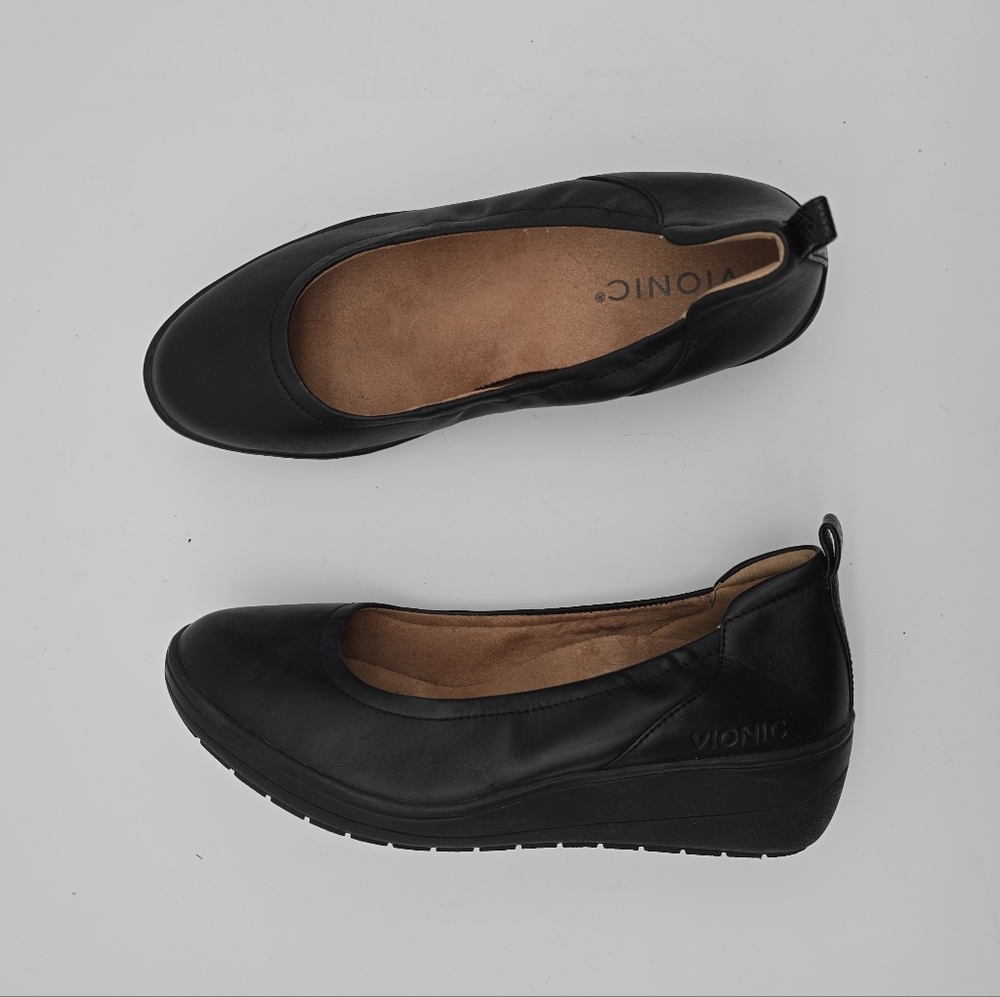 Vionic Black Wedge Shoes